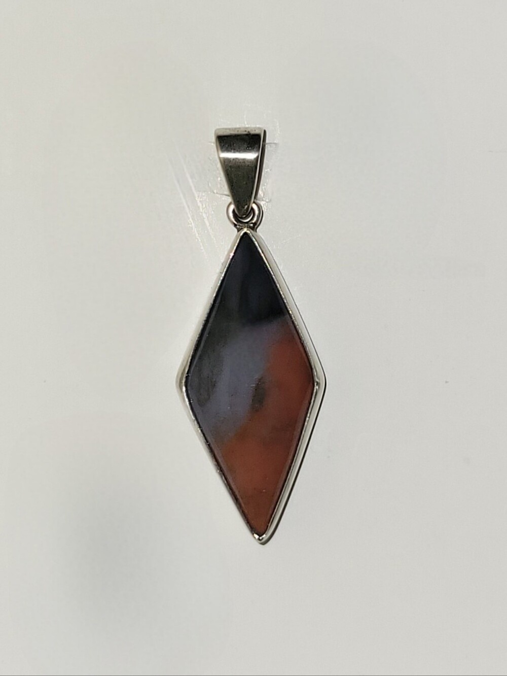 Arizona Petrified Wood Stone Cab Sterling Silver Pendant
